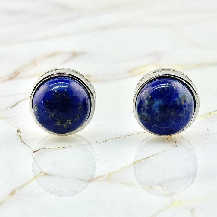 Boucles d'oreilles "Boule" en Pierres naturelles (6 variantes)