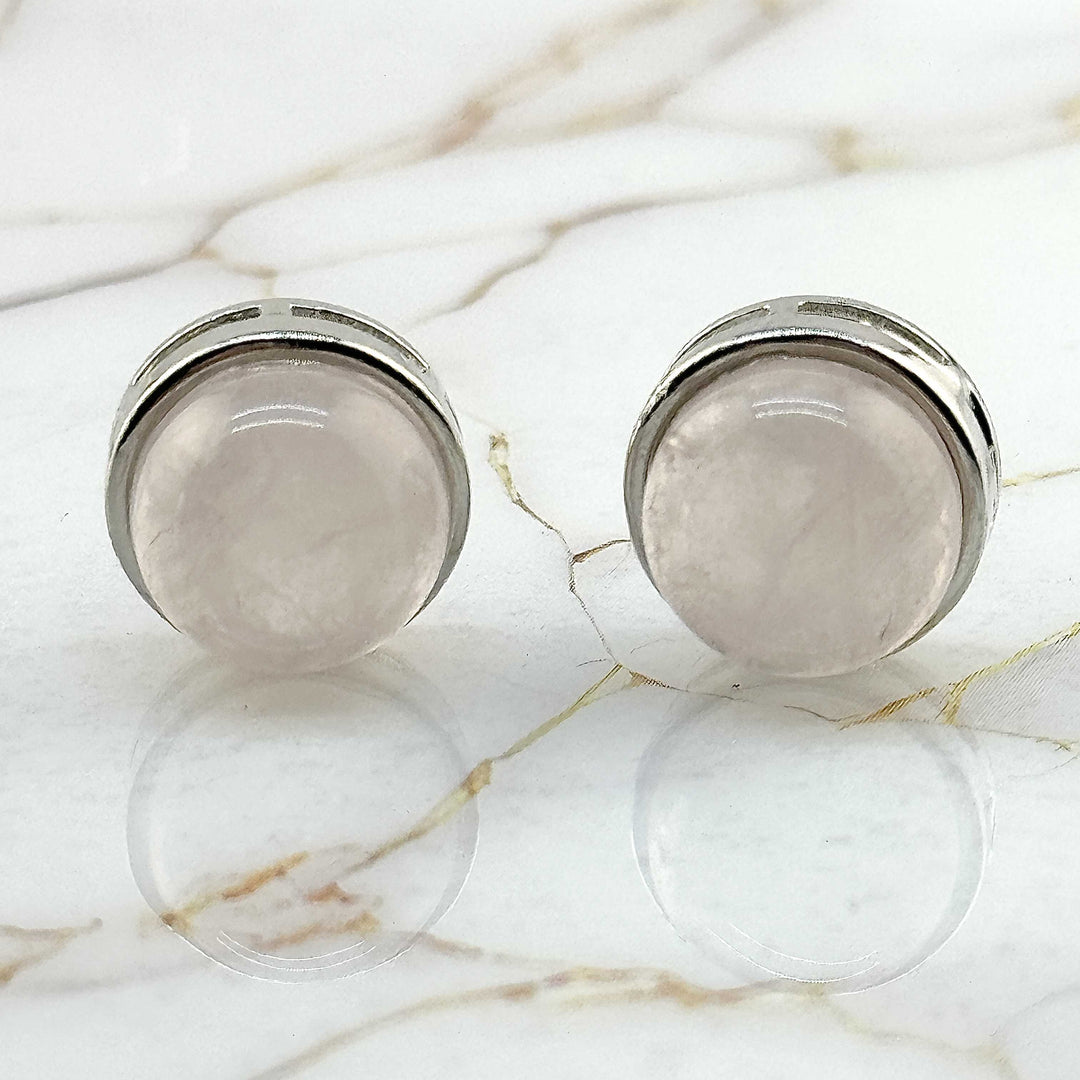 Boucles d'oreilles "Boule" en Pierres naturelles (6 variantes)