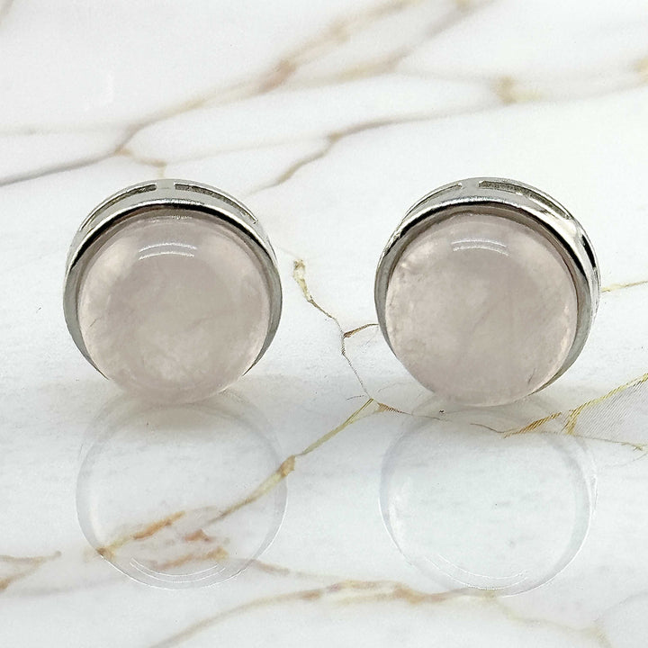 Boucles d'oreilles "Boule" en Pierres naturelles (6 variantes)