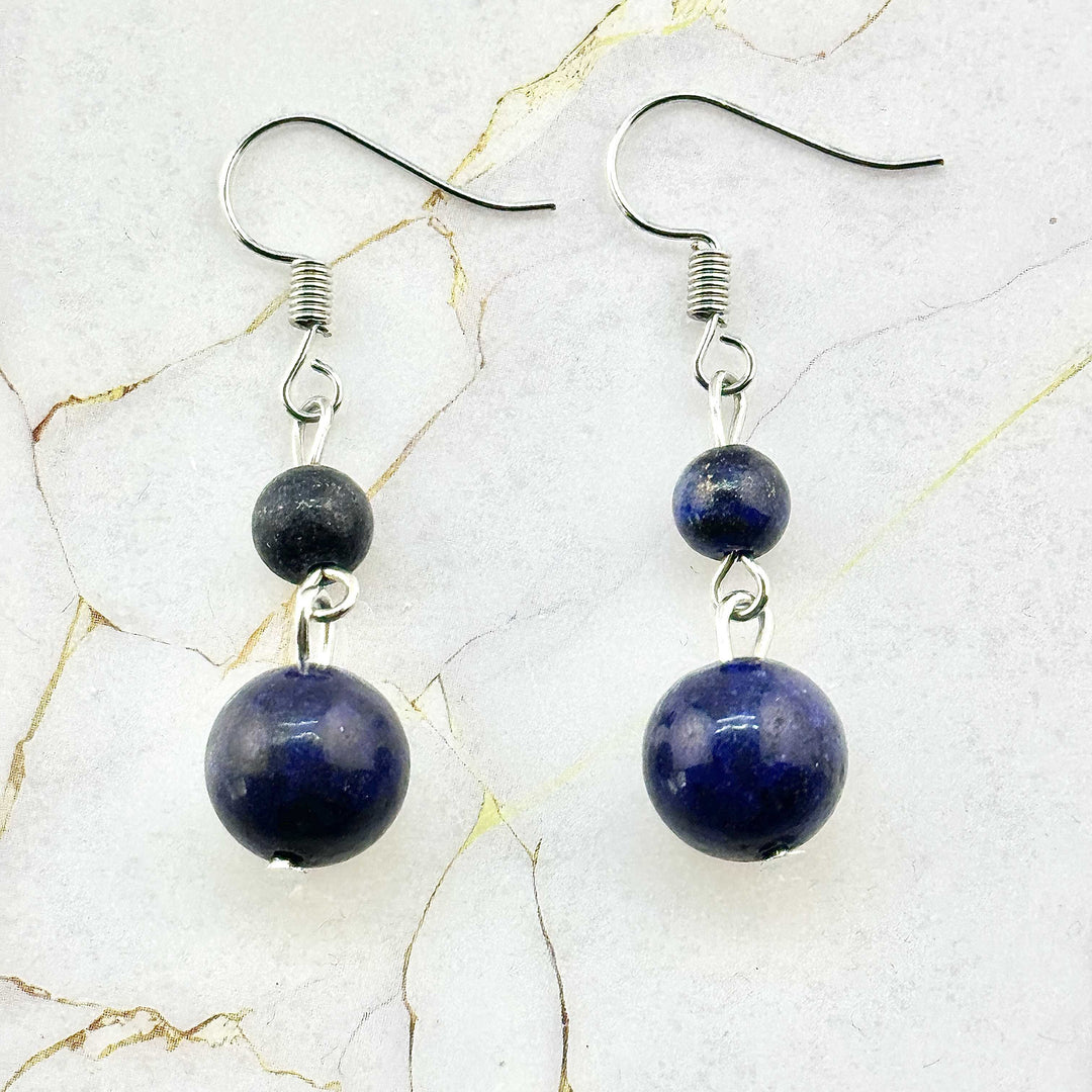 Boucles d'oreilles "Double"  en Pierres naturelles (10 variantes)