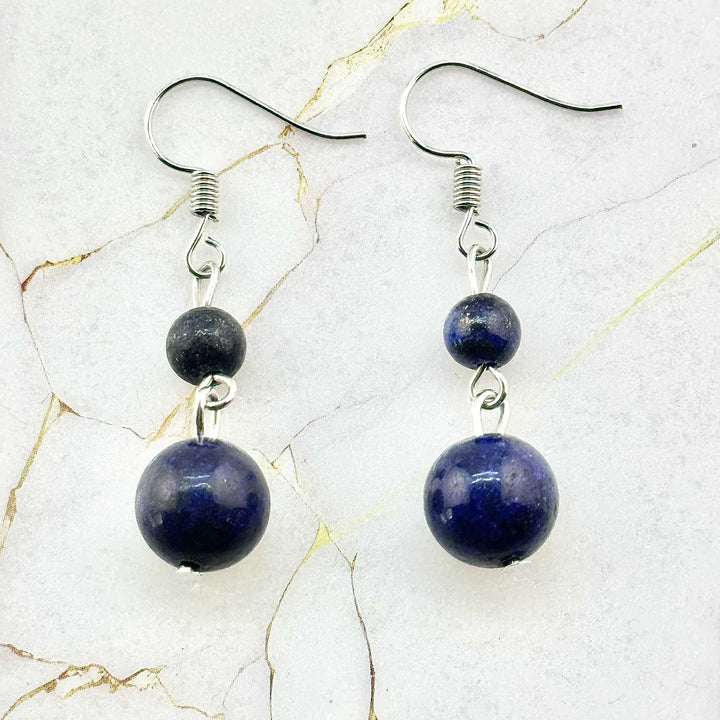 Boucles d'oreilles "Double"  en Pierres naturelles (10 variantes)