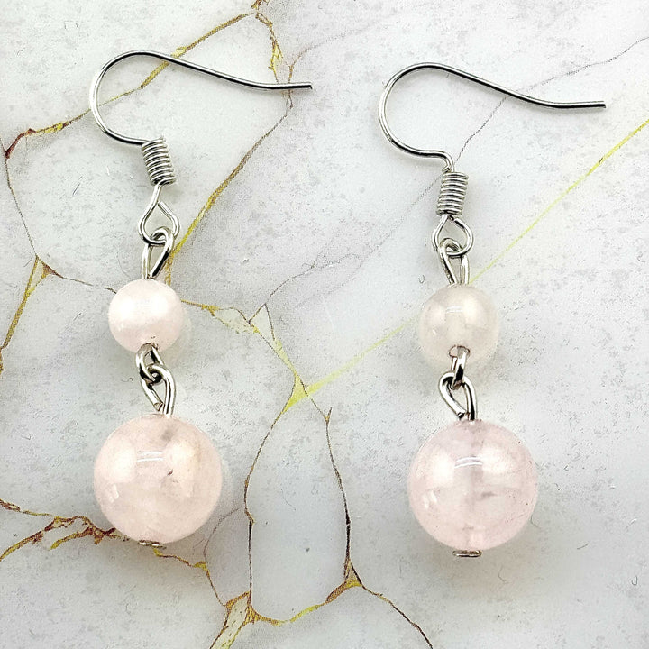 Boucles d'oreilles "Double"  en Pierres naturelles (10 variantes)