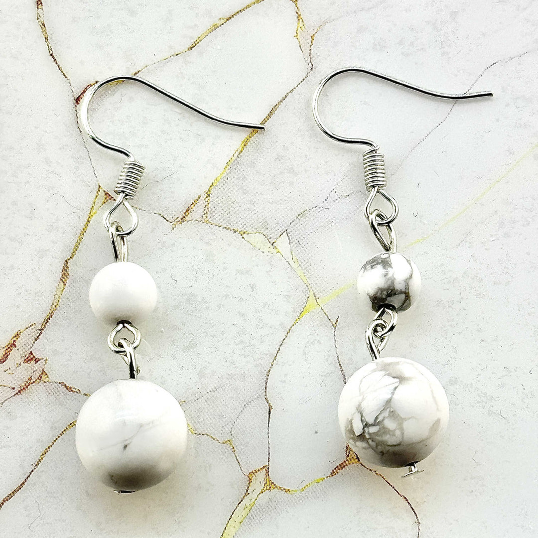 Boucles d'oreilles "Double"  en Pierres naturelles (10 variantes)