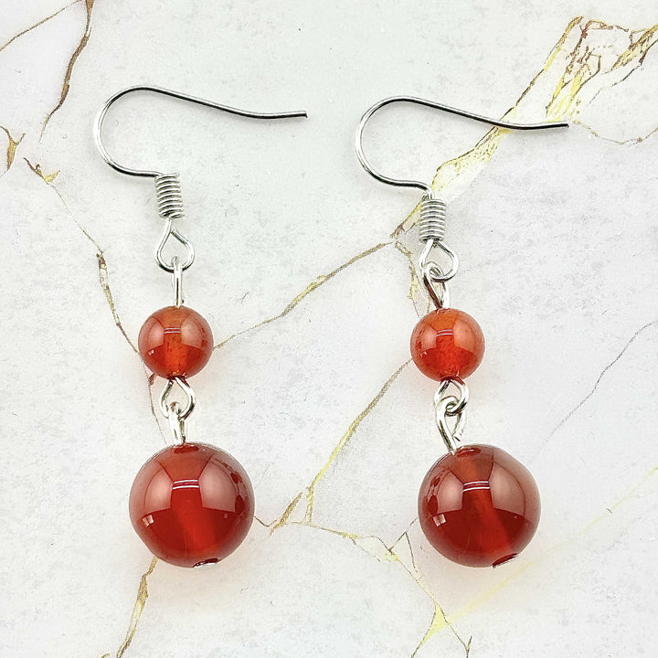 Boucles d'oreilles "Double"  en Pierres naturelles (10 variantes)