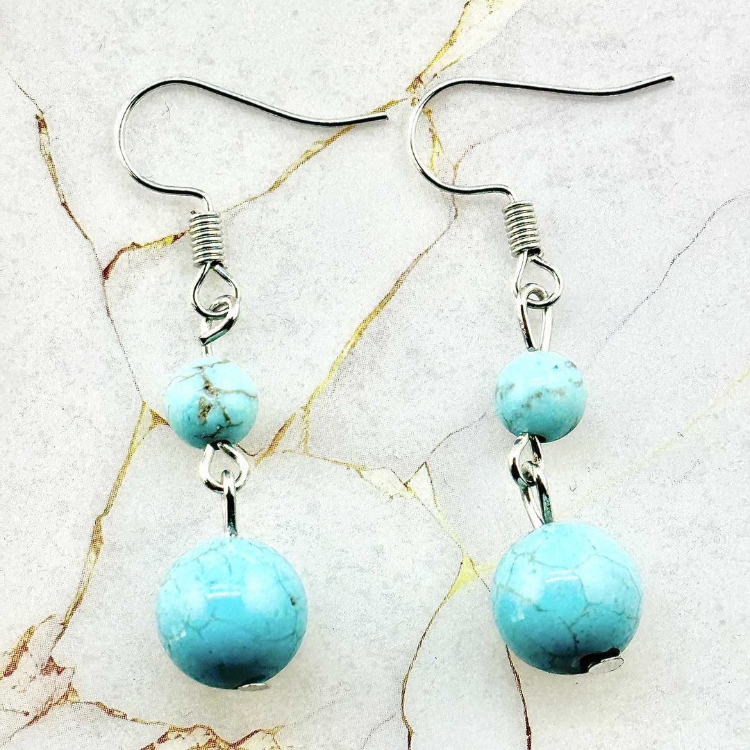 Boucles d'oreilles "Double"  en Pierres naturelles (10 variantes)