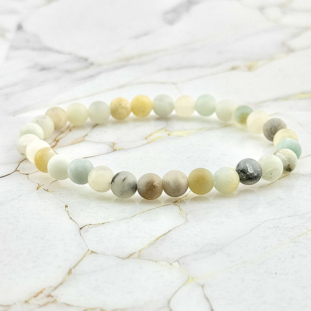 Bracelet "Extra" en Amazonite Givrée