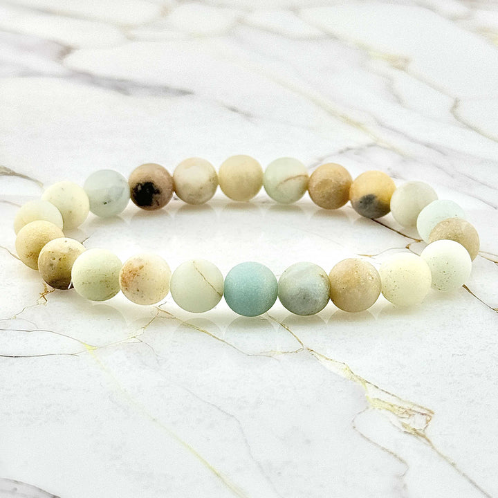 Bracelet "Extra" en Amazonite Givrée