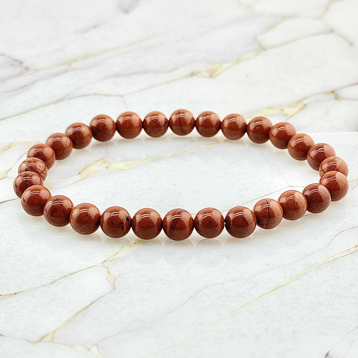 Bracelet "Extra" en Jaspe Rouge