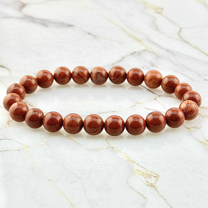 Bracelet "Extra" en Jaspe Rouge