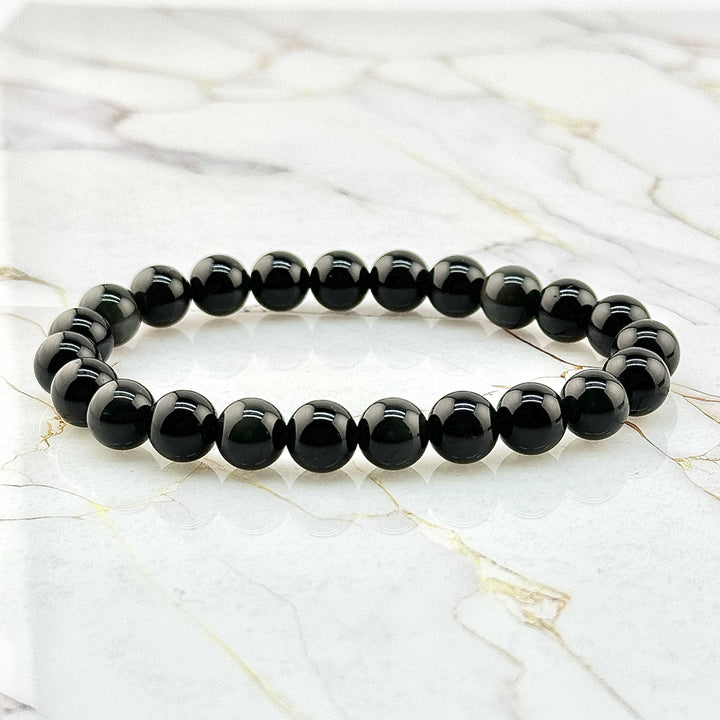 Bracelet "Extra" en Obsidienne Noire