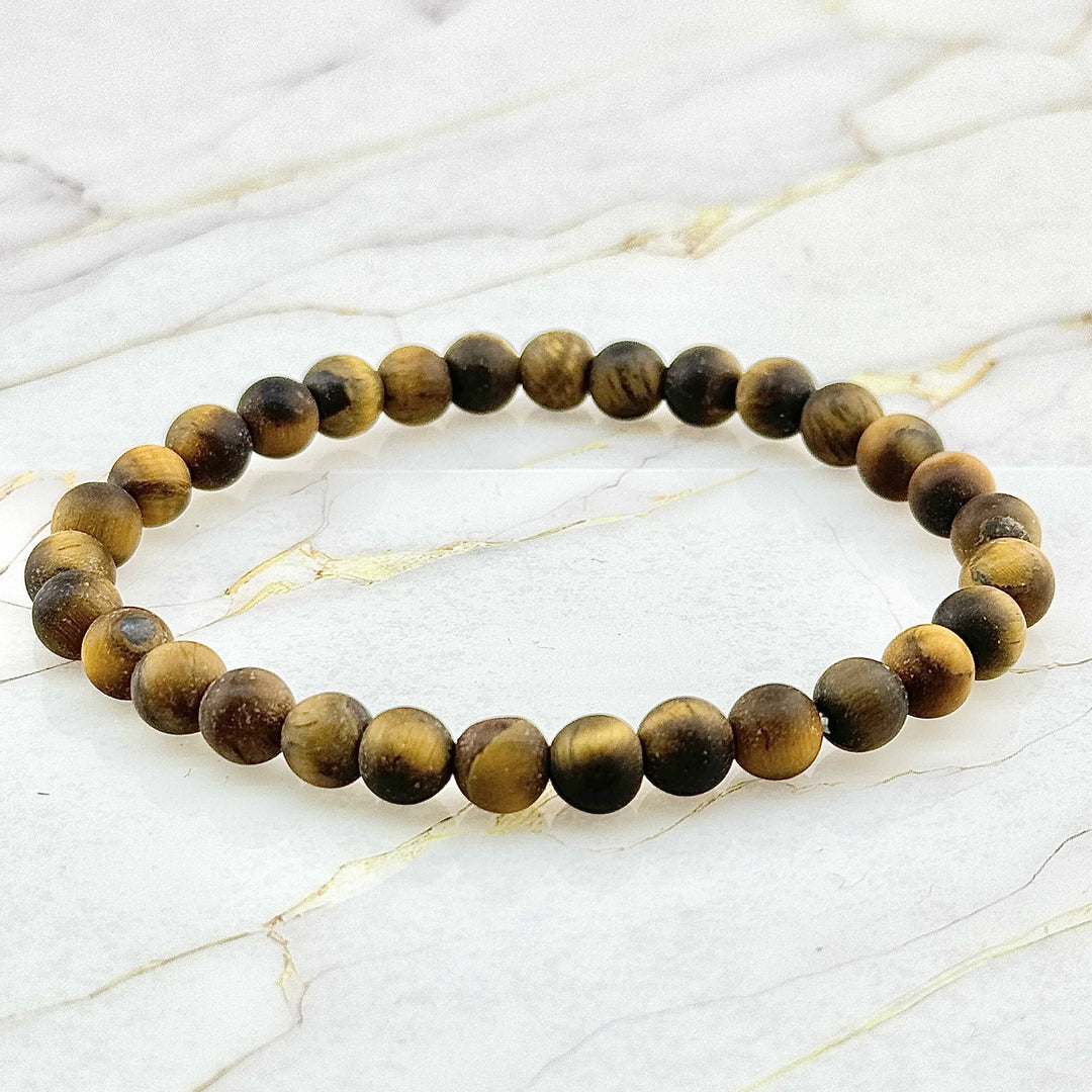 Bracelet "Extra" en Œil de Tigre Mat