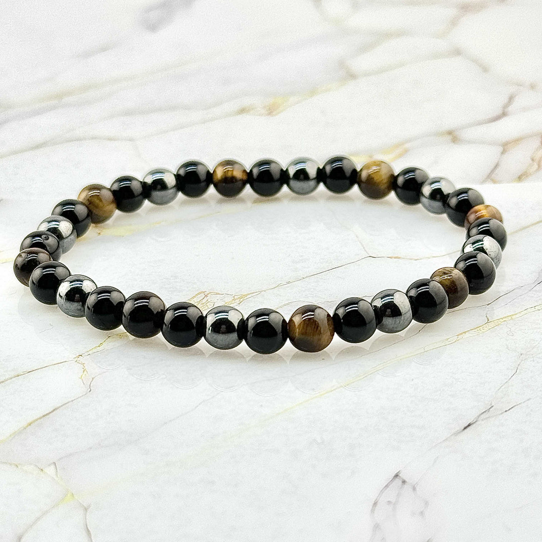 Bracelet "Triple protection" en pierres naturelles