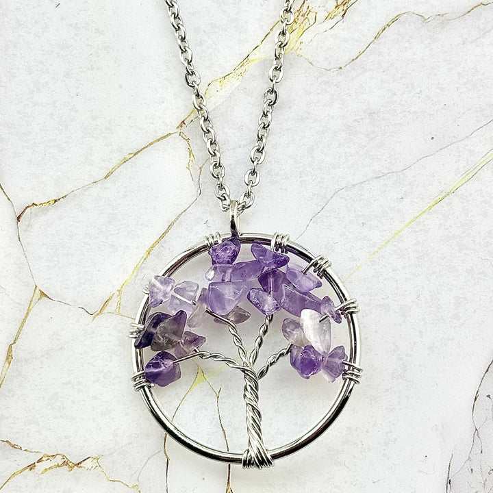 Collier "Arbre de Vie Gaia" en Pierres naturelles (15 variantes)