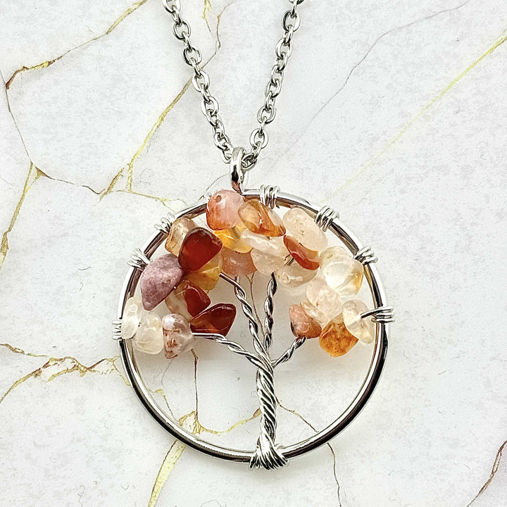 Collier "Arbre de Vie Gaia" en Pierres naturelles (15 variantes)