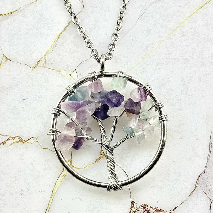 Collier "Arbre de Vie Gaia" en Pierres naturelles (15 variantes)
