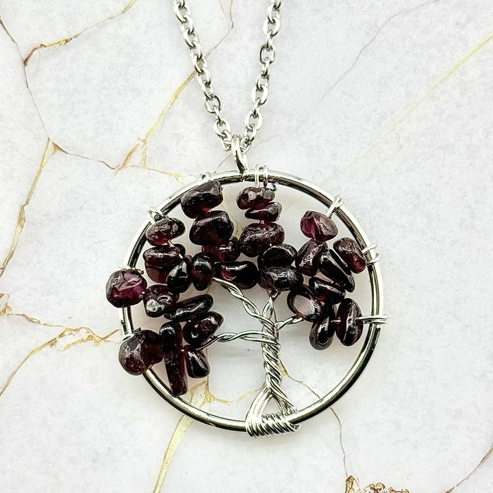 Collier "Arbre de Vie Gaia" en Pierres naturelles (15 variantes)