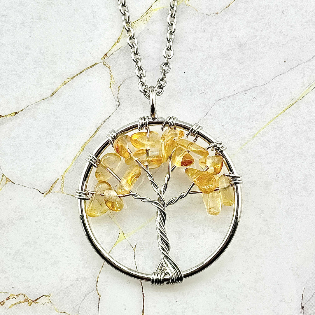Collier "Arbre de Vie Gaia" en Pierres naturelles (15 variantes)