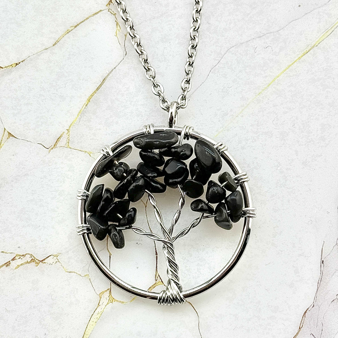 Collier "Arbre de Vie Gaia" en Pierres naturelles (15 variantes)