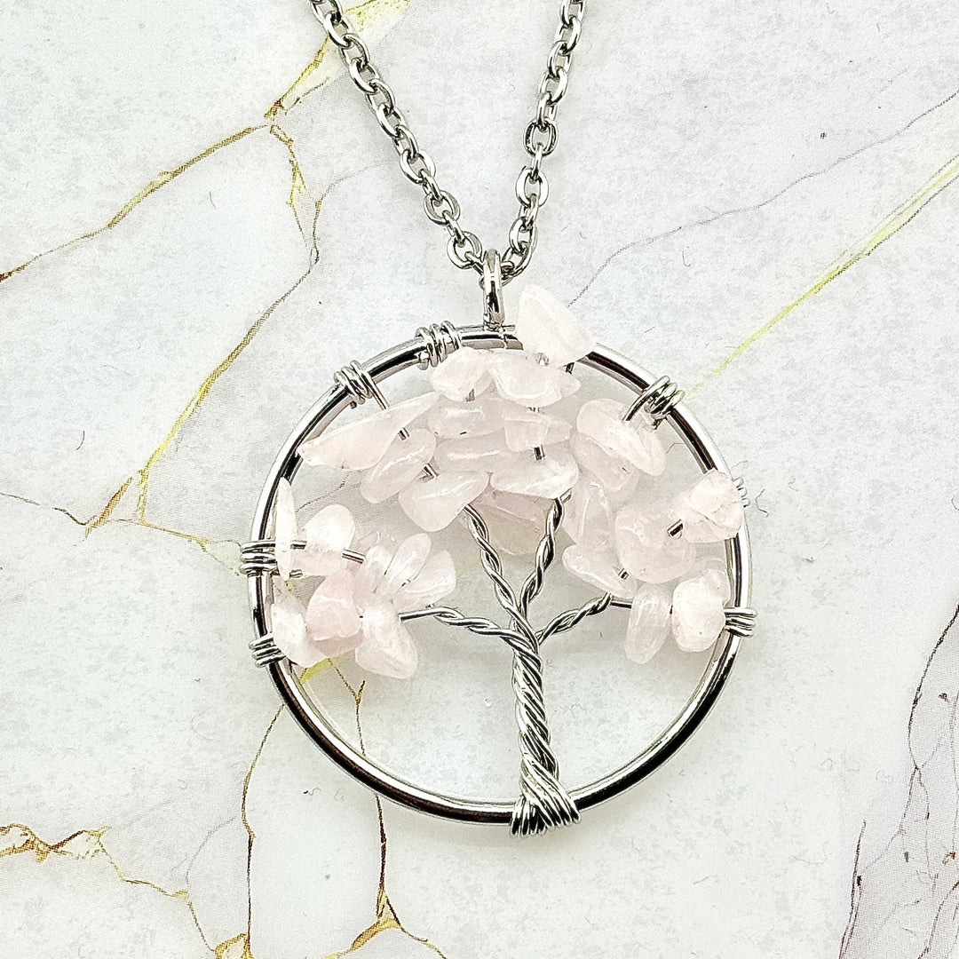 Collier "Arbre de Vie Gaia" en Pierres naturelles (15 variantes)