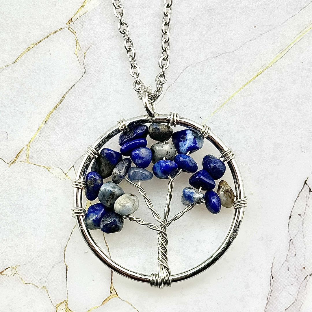 Collier "Arbre de Vie Gaia" en Pierres naturelles (15 variantes)
