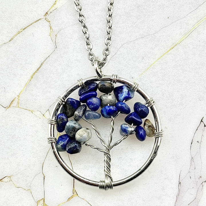 Collier "Arbre de Vie Gaia" en Pierres naturelles (15 variantes)