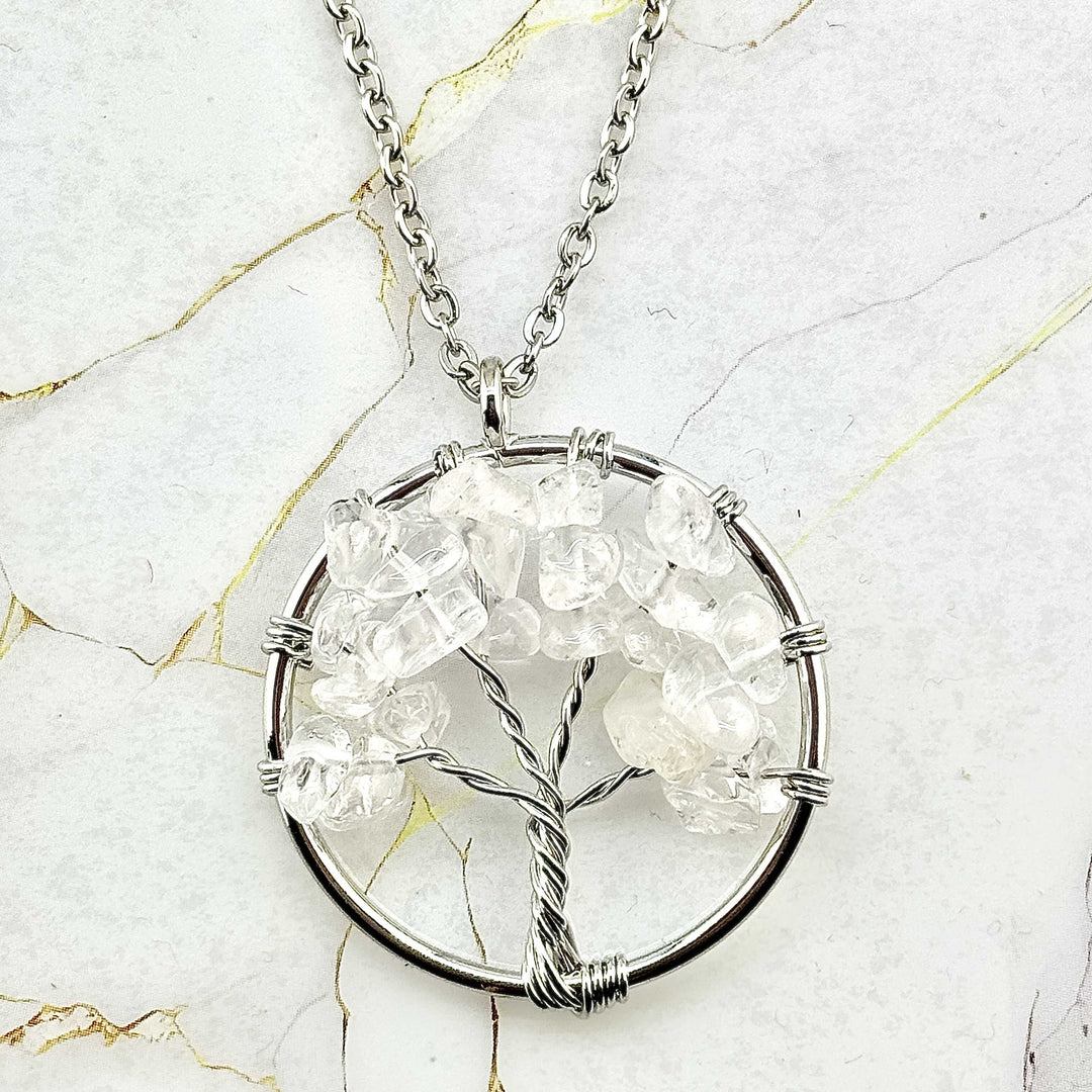 Collier "Arbre de Vie Gaia" en Pierres naturelles (15 variantes)