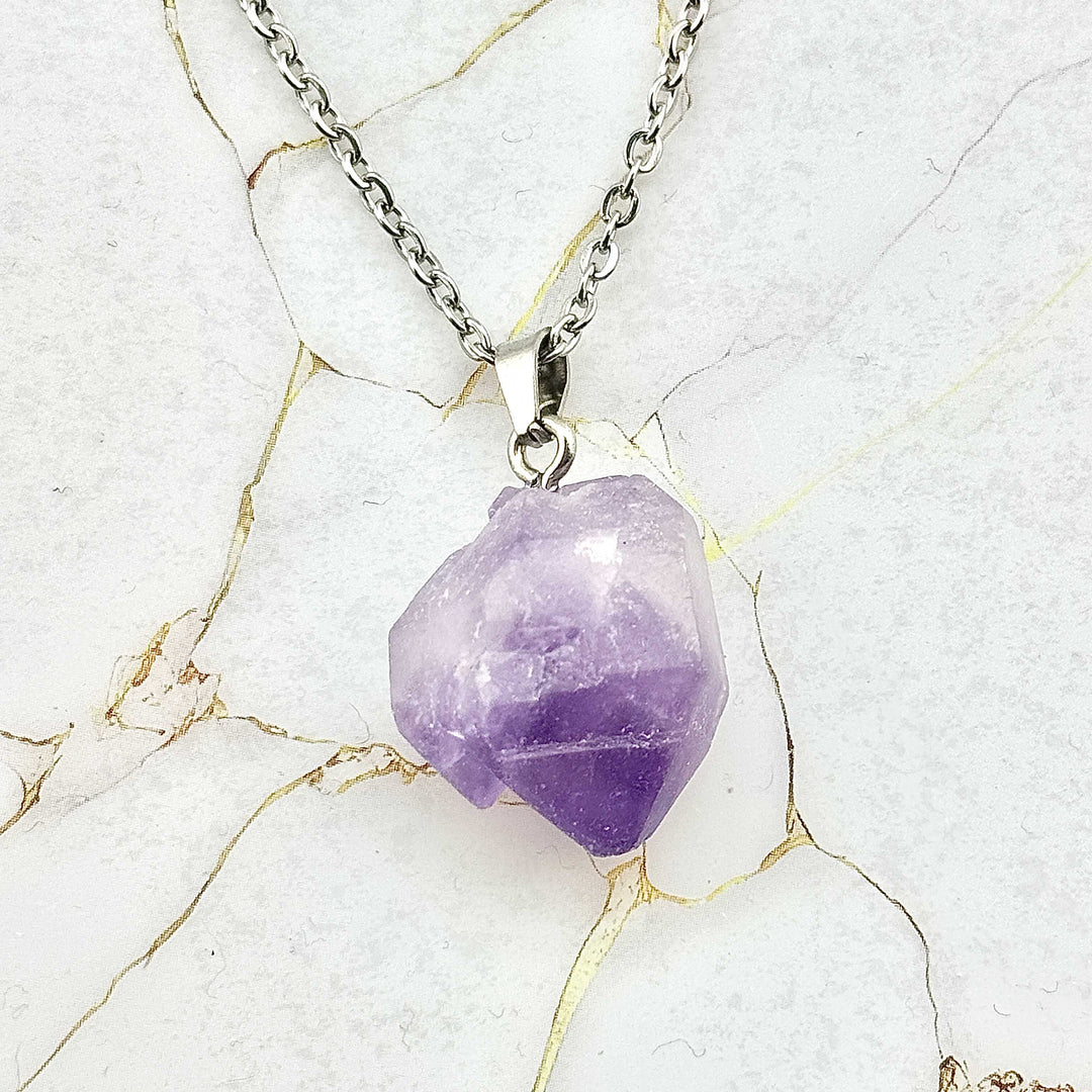 Collier "Brut" en Améthyste