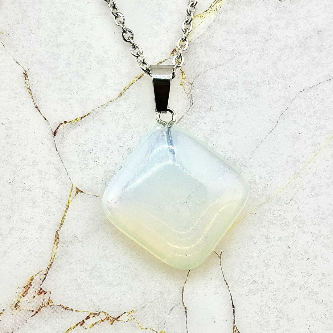 Collier "Carré" en Pierres naturelles (2 variantes)