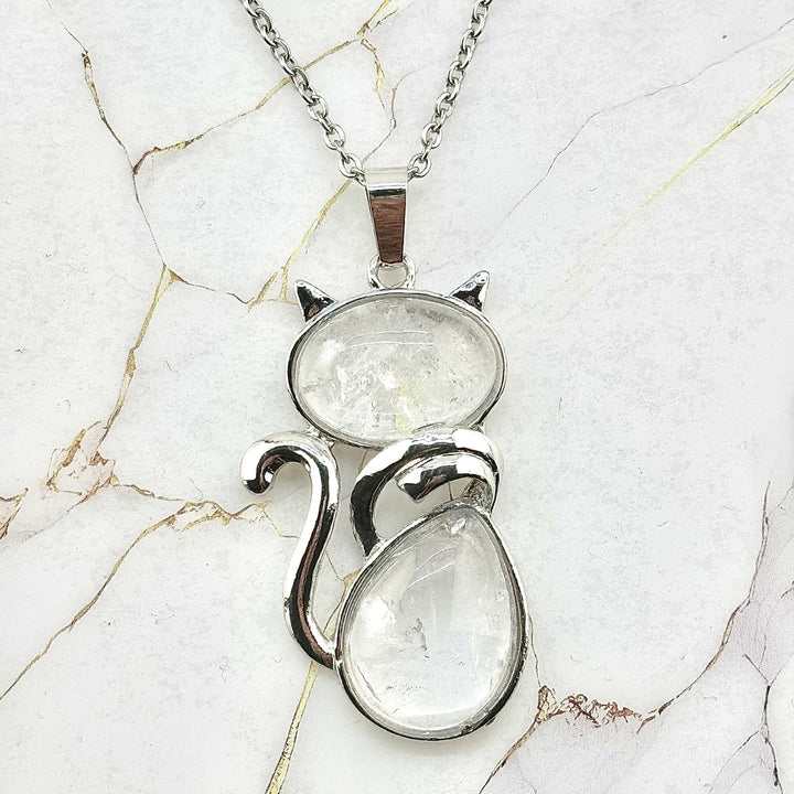 Collier "Chaton" en Pierres naturelles (10 variantes)