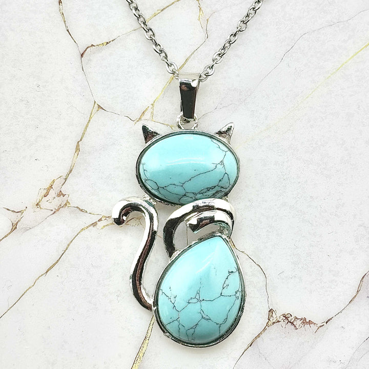 Collier "Chaton" en Pierres naturelles (10 variantes)