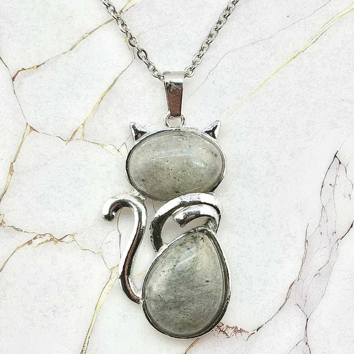 Collier "Chaton" en Pierres naturelles (10 variantes)