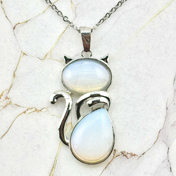 Collier "Chaton" en Pierres naturelles (10 variantes)