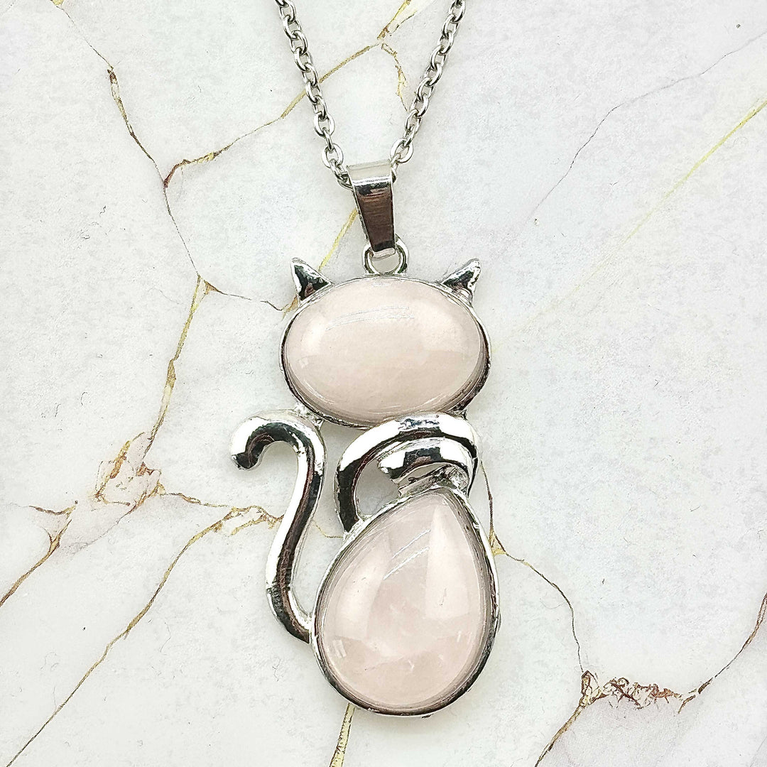 Collier "Chaton" en Pierres naturelles (10 variantes)