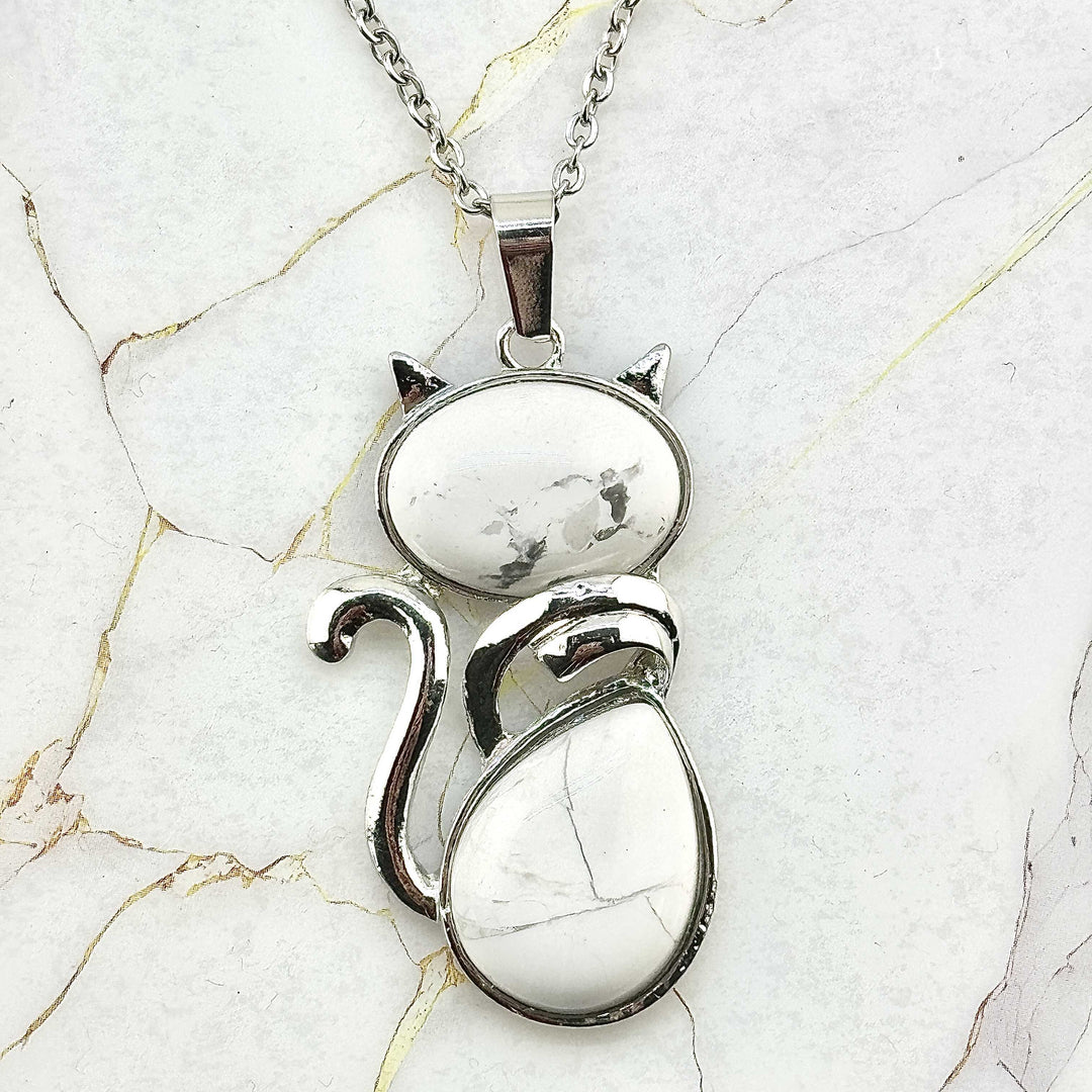 Collier "Chaton" en Pierres naturelles (10 variantes)