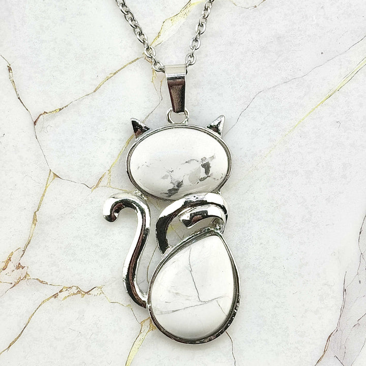 Collier "Chaton" en Pierres naturelles (10 variantes)