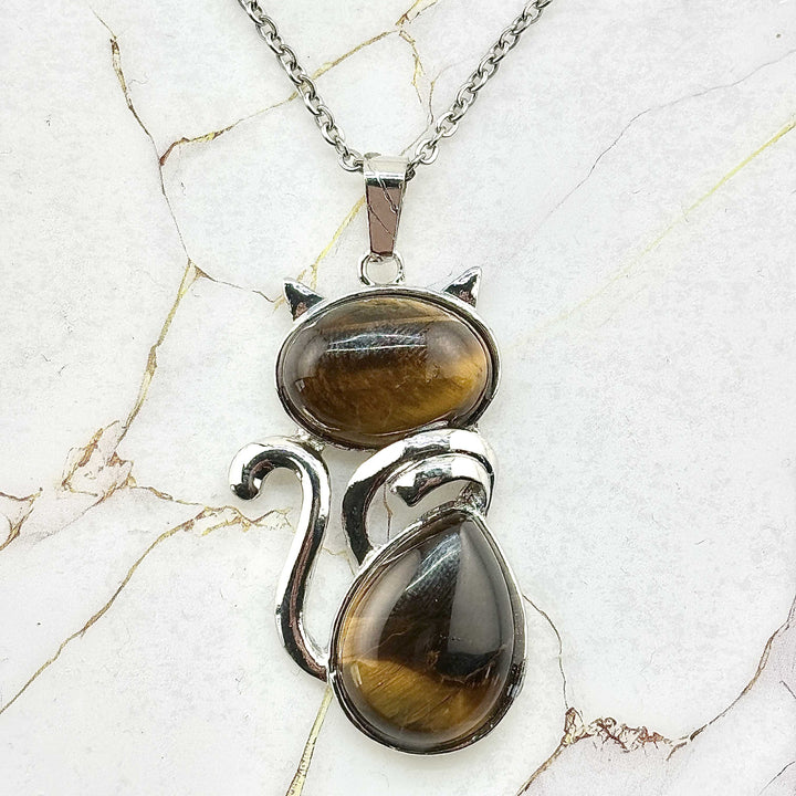 Collier "Chaton" en Pierres naturelles (10 variantes)