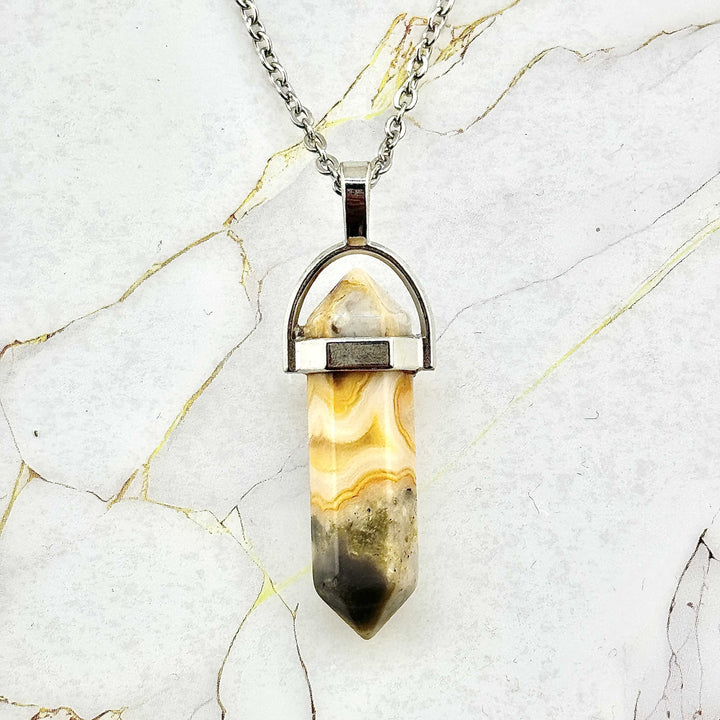 Collier "Colonne" en Pierres naturelles (23 variantes)