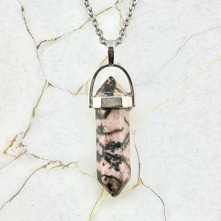 Collier "Colonne" en Pierres naturelles (23 variantes)