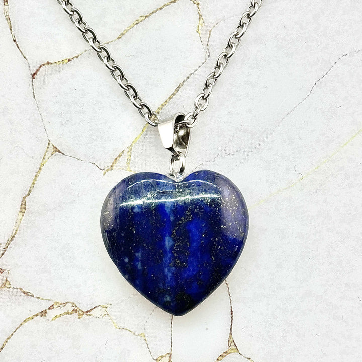 Collier "Cœur" en Pierres naturelles (24 variantes)