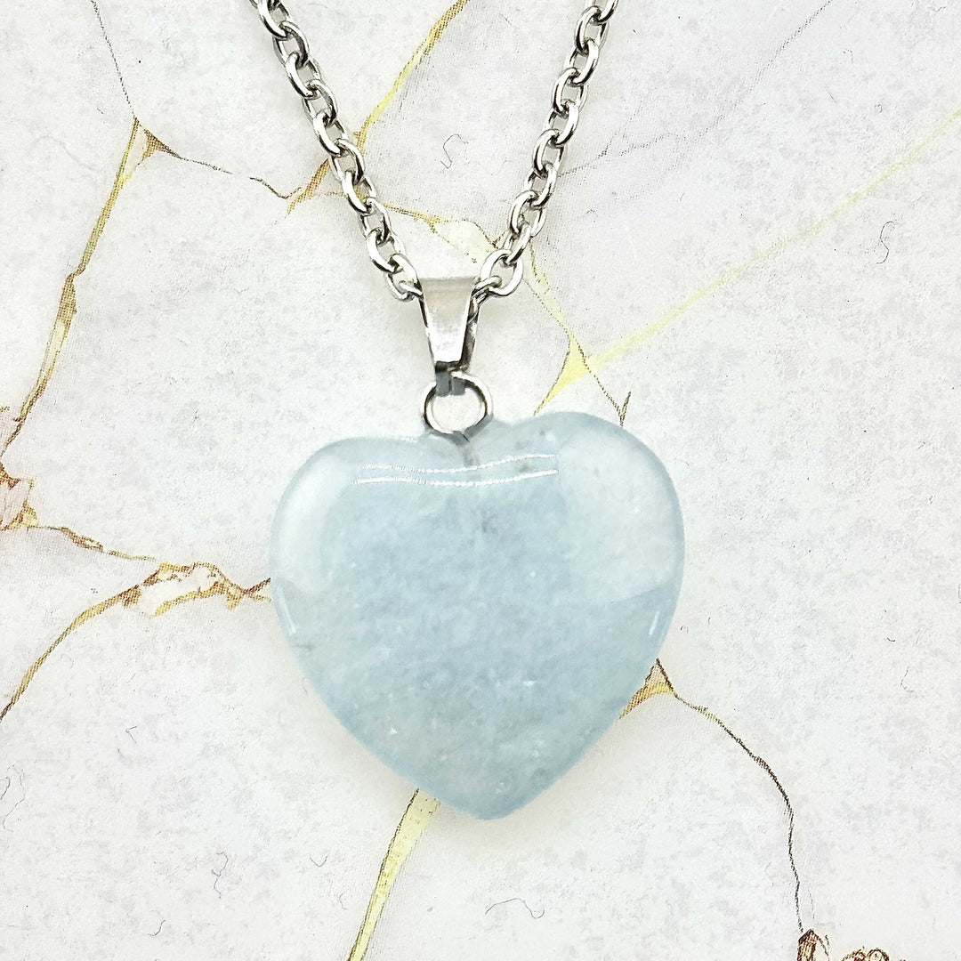 Collier "Cœur" en Pierres naturelles (24 variantes)