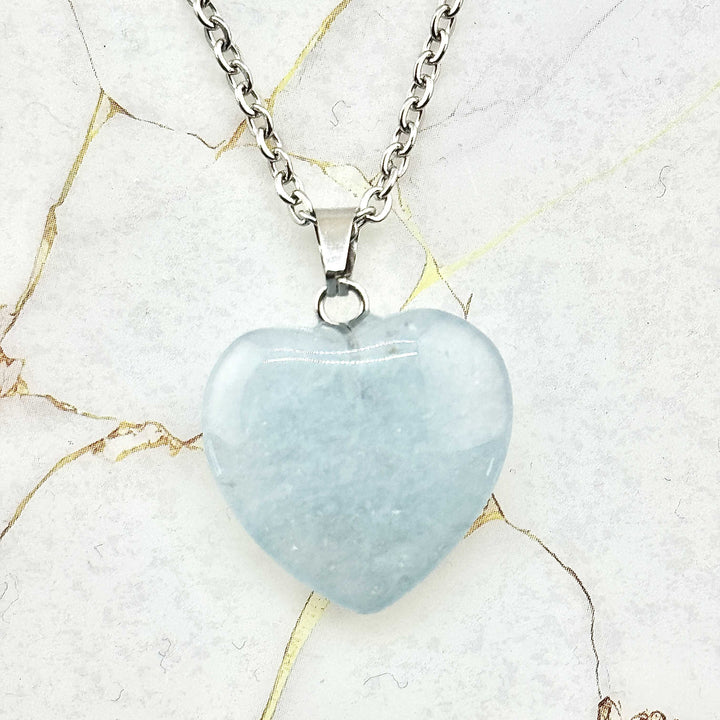 Collier "Cœur" en Pierres naturelles (24 variantes)