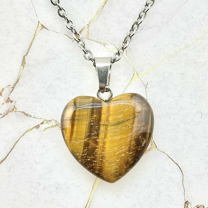 Collier "Cœur" en Pierres naturelles (24 variantes)