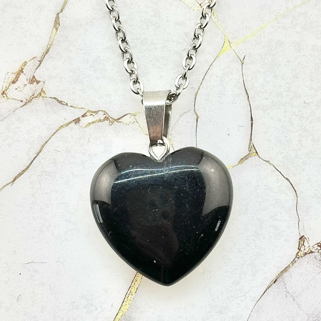 Collier "Cœur" en Pierres naturelles (24 variantes)