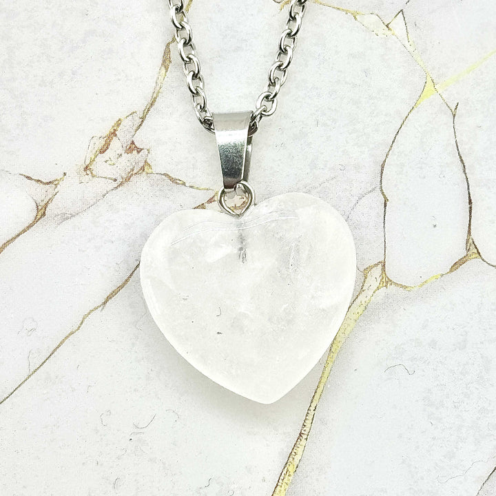 Collier "Cœur" en Pierres naturelles (24 variantes)