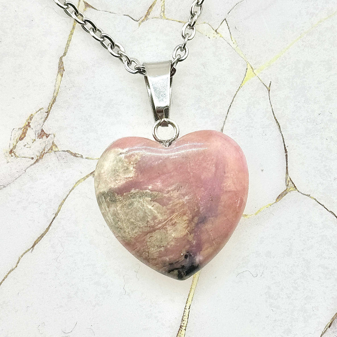 Collier "Cœur" en Pierres naturelles (24 variantes)