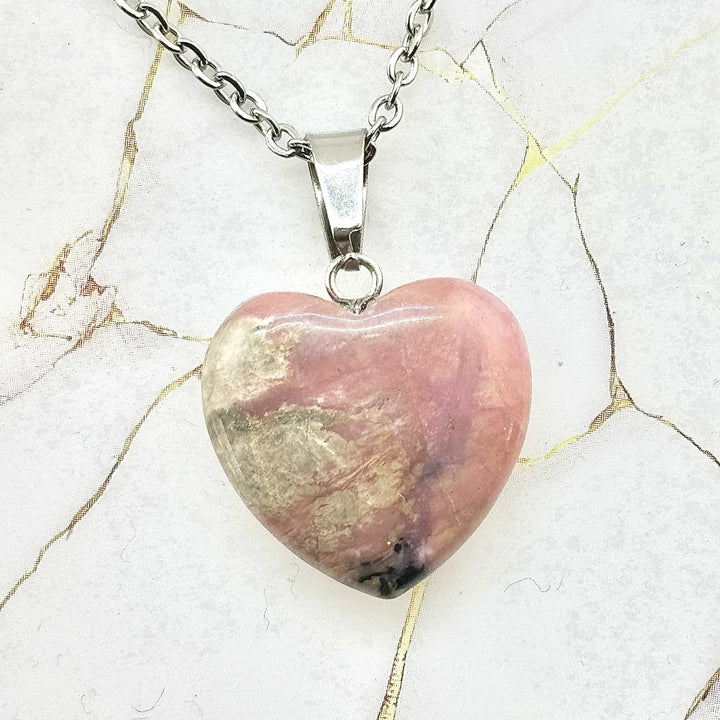 Collier "Cœur" en Pierres naturelles (24 variantes)