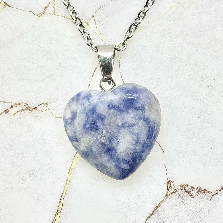 Collier "Cœur" en Pierres naturelles (24 variantes)