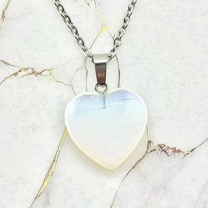 Collier "Cœur" en Pierres naturelles (24 variantes)