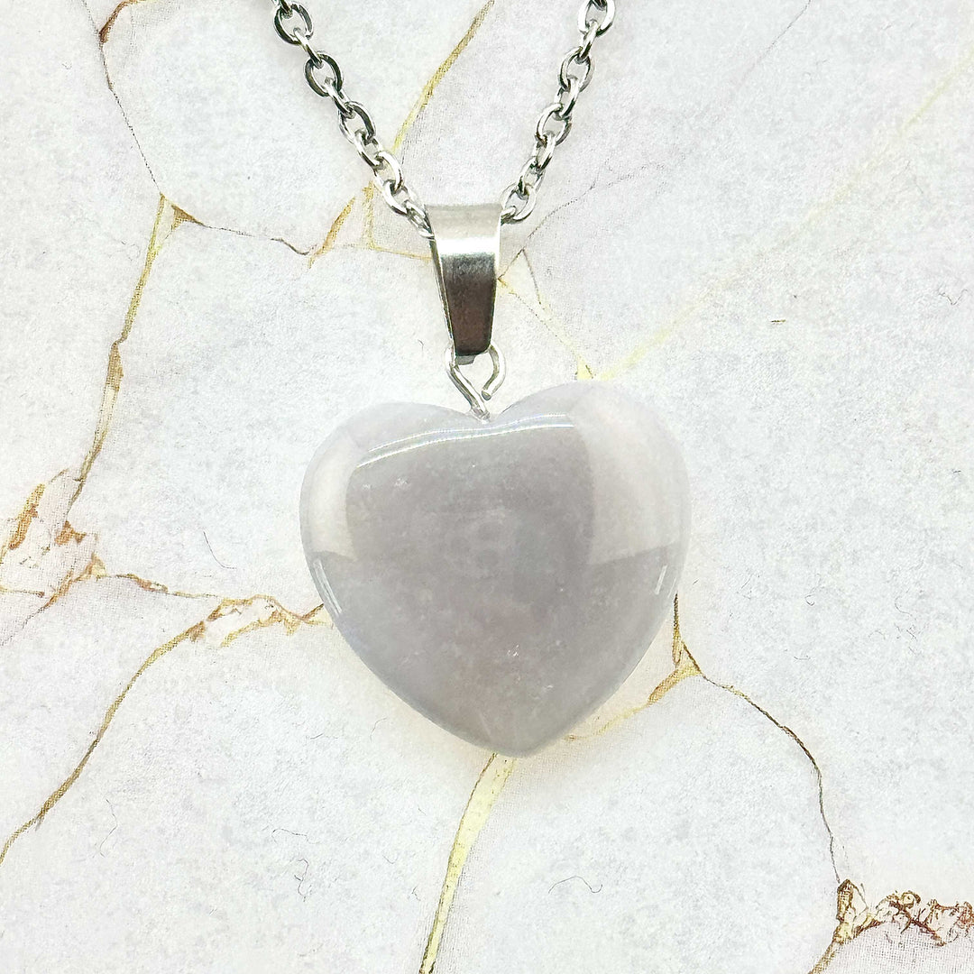 Collier "Cœur" en Pierres naturelles (24 variantes)