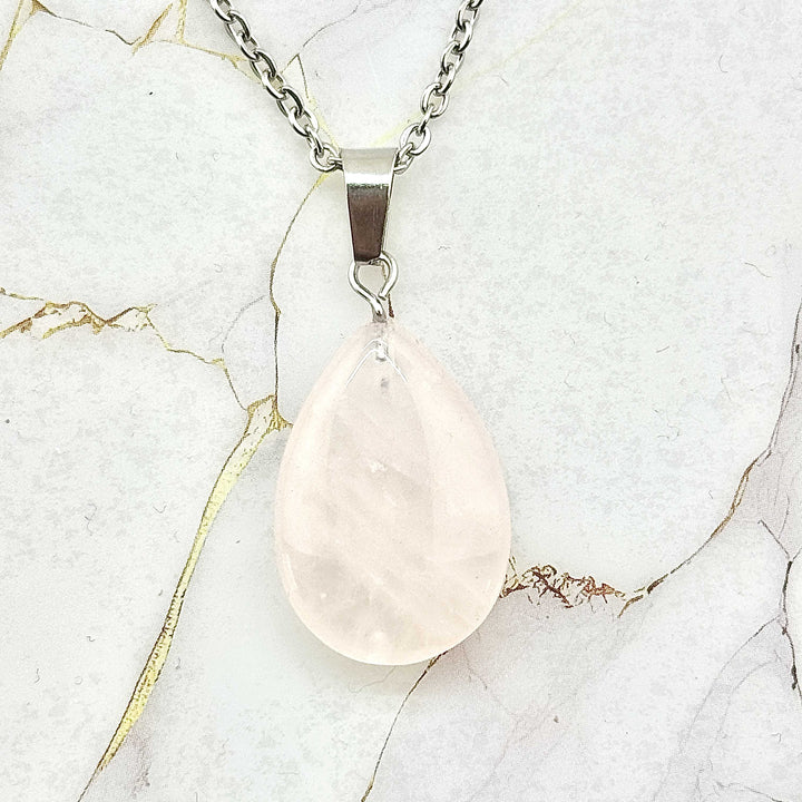 Collier "Gouttelette" en Pierres naturelles (17 variantes)